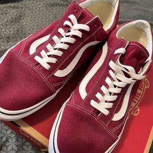 Vans old skool maroon size 11